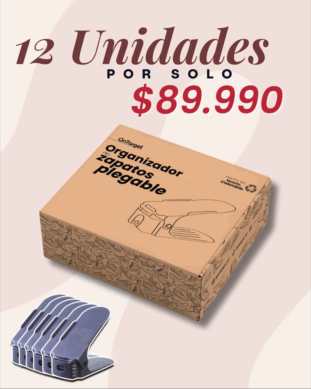 DOCENA ORGANIZADOR DE ZAPATOS