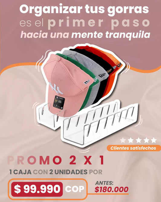 COMBO x2 ORGANIZADORES DE GORRAS ACRÍLICOS